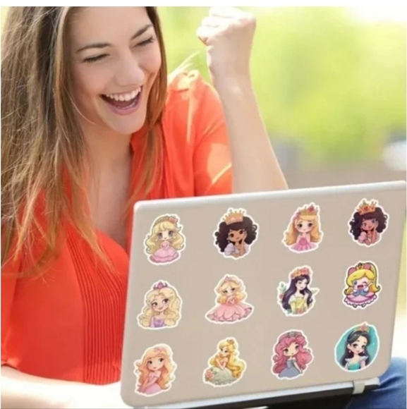 50 Pieces Princess Waterproof Doodle Stickers - Picture 4 of 7